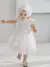 Vestidos de baile de renda com chapéu para batizado - comprar online