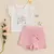 Conjunto bordado com flor - loja online