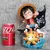 Figura Luffy con Bandera - (22cm) One Piece - Benemex