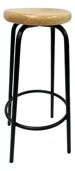 Banco Laboratorio Base Acero Tubular, Asiento De Madera Pino en internet