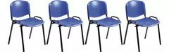 Silla Isoplastic Paq 4sillas Apilables Base Tubular De Acero en internet