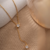 Colar gravata cristal dourado banhado a ouro 18K