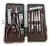 Kit Manicure Masculino Feminino Estojo 12 Peças Aço Inox