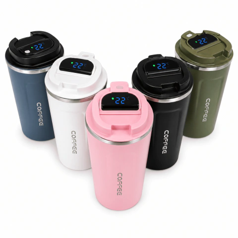 VASO TERMICO COFFEE 500ML C/TERMOMETRO DIGITAL
