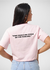 Cropped OVER Hunter Warrors - Frases Rosa estampa preto