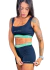 CONJUNTO BELLY - TOP +SHROTS POLIAMIDA PRETO COM MALVA - Hunter Warriors
