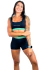 CONJUNTO BELLY - TOP +SHROTS POLIAMIDA PRETO COM MALVA - comprar online