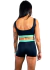 CONJUNTO BELLY - TOP +SHROTS POLIAMIDA PRETO COM MALVA na internet