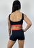 CONJUNTO BELLY - TOP +SHROTS POLIAMIDA PRETO COM FLAME - Hunter Warriors