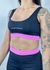 CONJUNTO BELLY - TOP +SHROTS POLIAMIDA PRETO COM ROSA - loja online