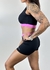 CONJUNTO BELLY - TOP +SHROTS POLIAMIDA PRETO COM ROSA na internet