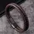 Pulseira de Corda Trançada de Couro