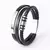 Pulseira de Couro Trançado com Aço na internet