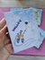 Porta bloquinho com ilustrações de personagens de animação, incluindo Walle-e e Eve, em fundo azul.