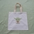 Bolsa sacola ecobag ecológica em algodão cru bordada mestre yoda