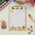 Prancheta Estampada A5 + 30 Folhas Decoradas – Capivaras no Verão