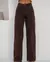 Calça Jeans Wide Leg Cintura Alta Marrom na internet