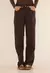 Calça Wide Leg Essentials Marrom - More Modas