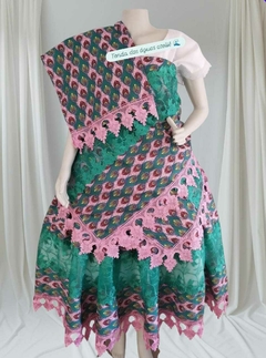 CONJUNTO BAIANA LUXO ( ESTAMPADO) - 3 PEÇAS