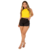Imagem do Short Feminino de Malha Canelada Preto Ajustável