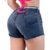 Short Jeans Feminino Cós Alto Barra Desfiada Preto c/ Cordão - LojaVerdiModas