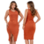 Vestido Feminino de Malha Ribana com Fenda Lateral - comprar online