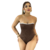 Body Feminino Malha Ribana Marrom Tomara que Caia