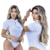 Imagem do Kit 2 Body Feminino Malha Ribana Princesinha com Laço Cores