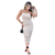 Vestido Feminino Tomara que Caia Bege Longo