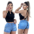 Kit 2 Shorts Jeans Femininos Botões Laterais com Lycra na internet