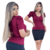 Imagem do Kit 2 Blusas Femininas Decotadas com Botões Cores