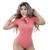 Body Feminino Malha Ribana Coral Princesinha com Laço na internet