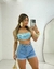 Short Jeans Cinto Pingentes - Royal Fashion Modas