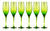Copa Cristal Champagne Blade Verde Limon X250 San Carlos X6