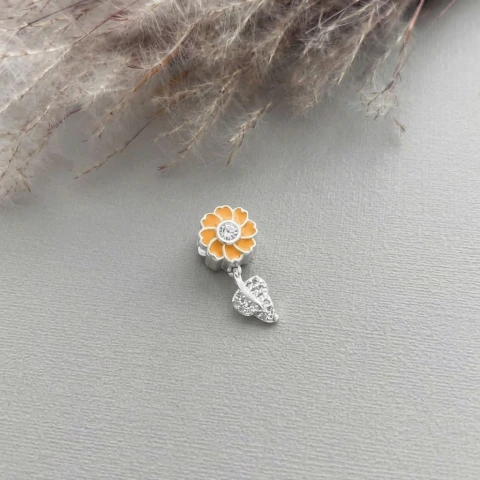 BERL FLOR CRISTAL FOLHA CRAVEJADO