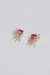 Brinco Festa Fucsia Banhado no Ouro 18k - comprar online