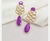 Brinco Festa Pedra Fusion Ultra Violet Banhado no Ouro 18k - comprar online