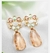 Brinco Festa Morganita Banhado no Ouro 18k - comprar online