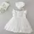 2025 novo verão da criança do bebê menina batismo vestido de renda branca mal - comprar online