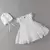 2025 novo verão da criança do bebê menina batismo vestido de renda branca mal