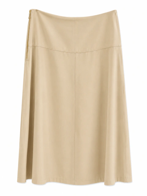 Saia Midi Bege Elegante