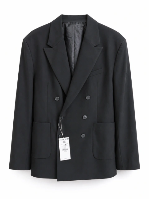 Blazer Alfaiataria Oversized Preto-Marca MNG