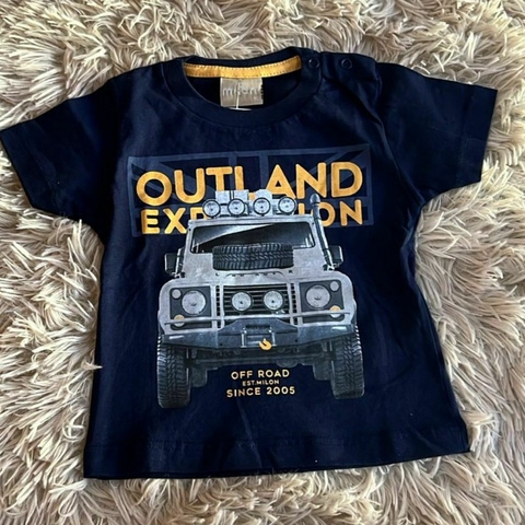 Blusa azul estampada