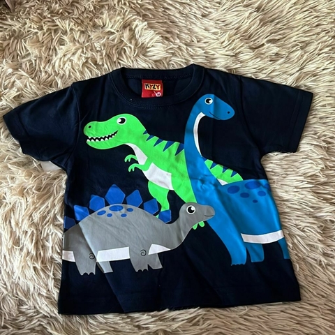 Blusa azul escuro estampada