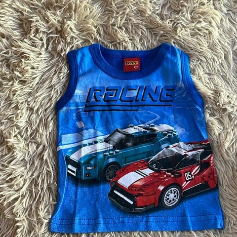 Regata azul estampada