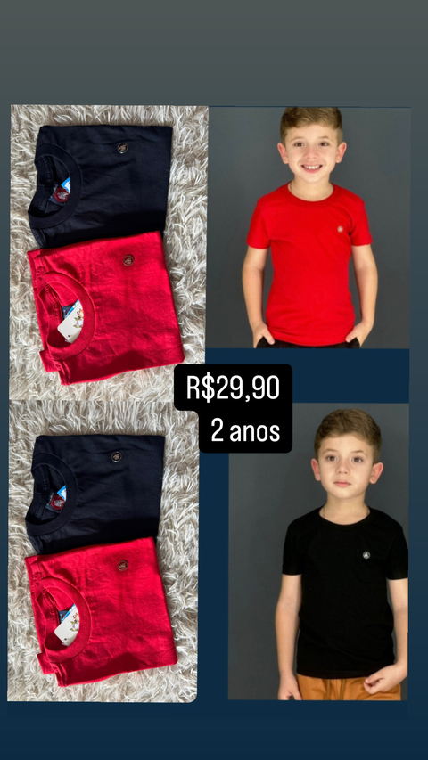 Blusa básica c plaquinha