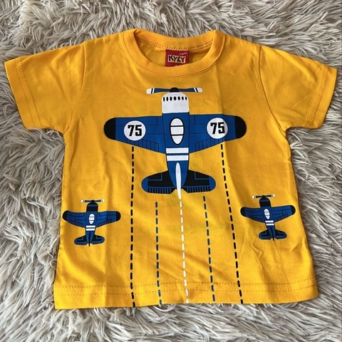 Blusa amarela estampada