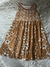 Vestido marrom estampado