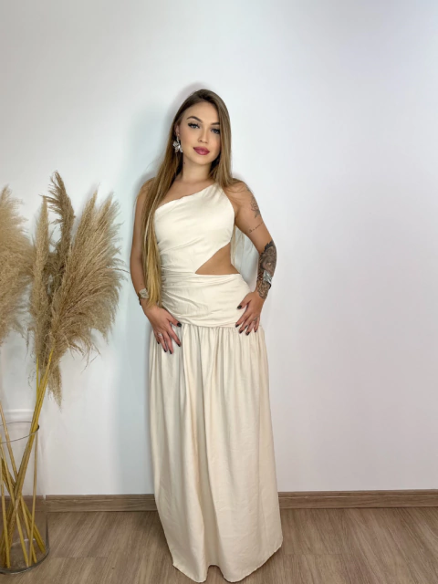 Vestido Recorte Linho