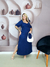 Vestido Loise Midi com Mangas Bufantes e Fendas Laterais | Thays Balla - loja online